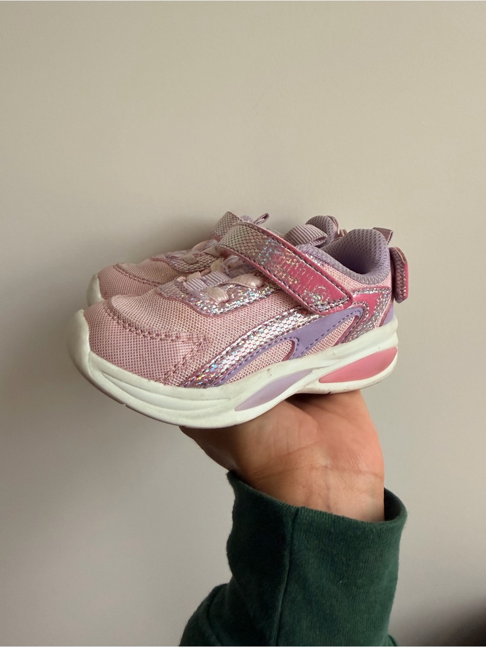 Stride Rite Pink Glitter light up Sneakers